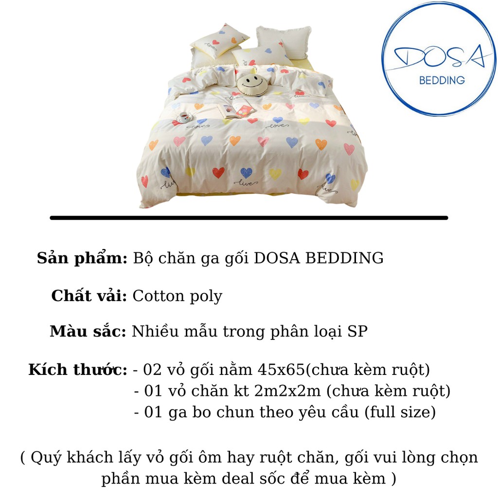 Bộ chăn ga gối Cotton PL DOSA Bedding ga giường đủ mọi kích thước chăn ga mang họa tiết Tym 2 mặt cực đẹp | BigBuy360 - bigbuy360.vn