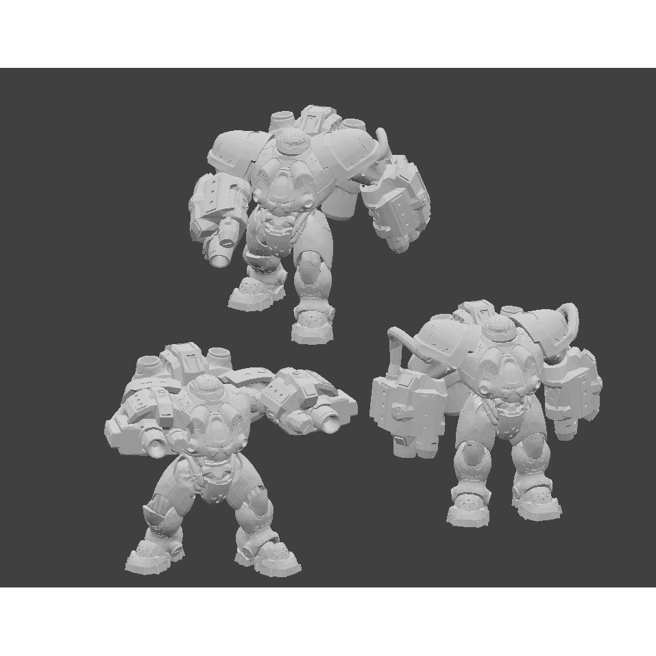 File in 3D Starcraft 2 Marauders & Firebats Wargaming Minis