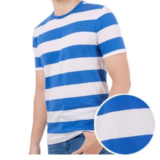 ÁO THUN NAM GAP CỔ TRÒN - MÀU XANH DƯƠNG SỌC