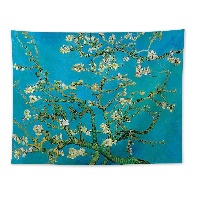 Thảm Treo Tường Hình Tranh Sơn Dầu Van Gogh Phong Cách Retro Châu Âu