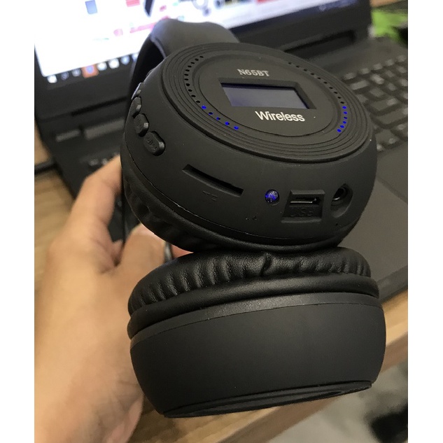 Êm Tai, Pin 6H Tai Nghe Bluetooth Chụp Tai Siêu Trầm N65 Pin 6h Hỗ Trợ Thẻ Nhớ Có Thể Gấp Gọn Được Gía Rẻ, Âm Thanh