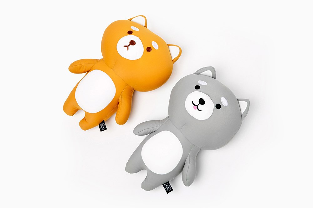 Gối Ôm ARTBOX Hàn Quốc Hình Cún Shiba Màu Xám