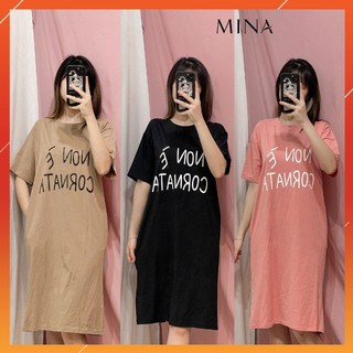 [XẢ KHO] Váy Đầm Suông dài fom to rộng có túi, vải co giãn 4 chiều rấ thoải mái/ Váy thun rộng bầu bí mặc thoải mái