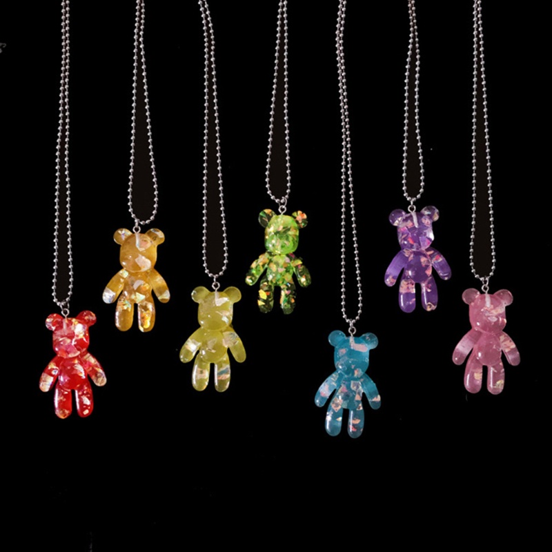 Khuôn silicone làm mặt Vòng cổ hình gấu DIY