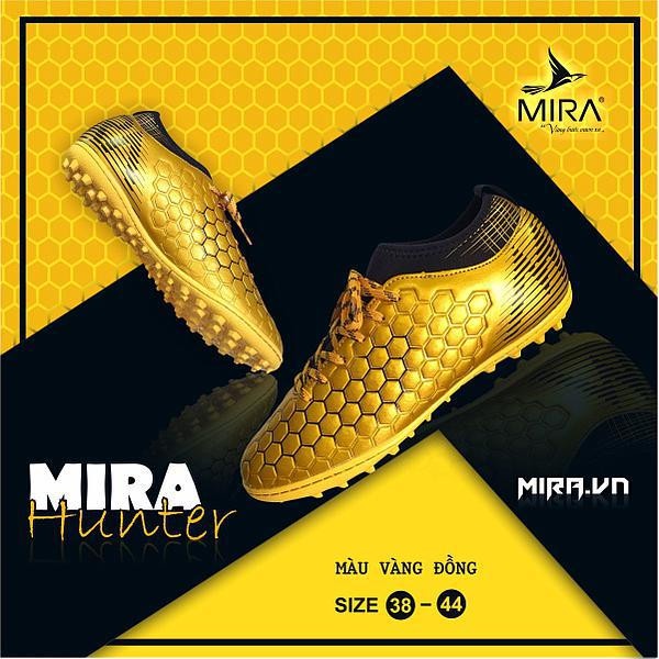 Giày Đá Bóng Sân Cỏ Nhân Tạo Chính Hãng Mira Hunter - Khâu Full Đế - Họa Tiết Bắt Mắt - Mẫu Mới Nhất 2022
