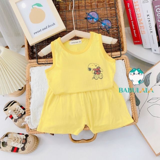Bộ Minky Mom Ba Lỗ Bé Trai Bé Gái Thun Lạnh Đủ Màu Thoáng Mát-Đồ Bộ Cho Bé Mùa Hè 0 1 2 3 4 5 Tuổi BABULALA BL07