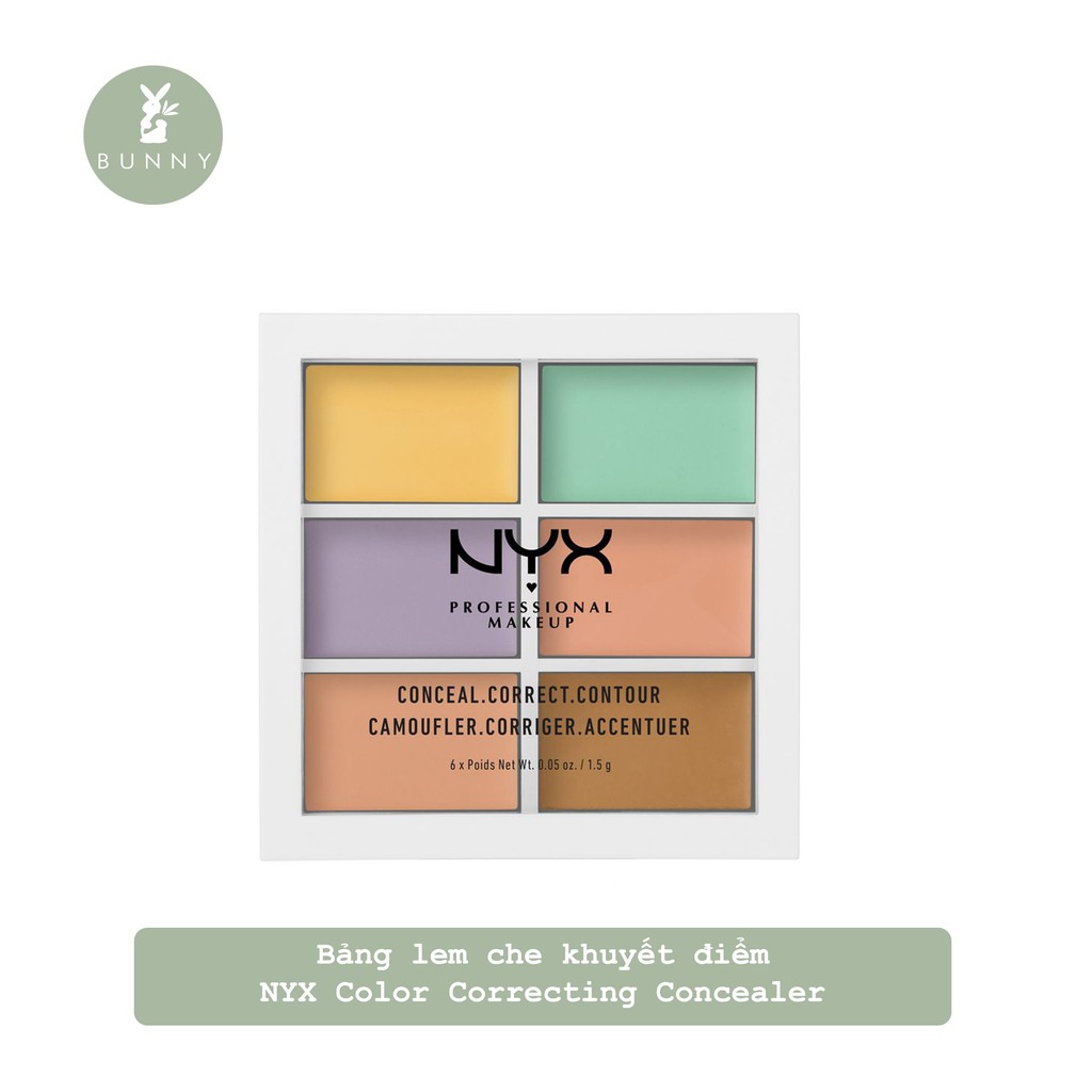 Bảng lem che khuyết điểm  NYX Color Correcting Concealer - Bunny Beauty hàng đủ bill | BigBuy360 - bigbuy360.vn