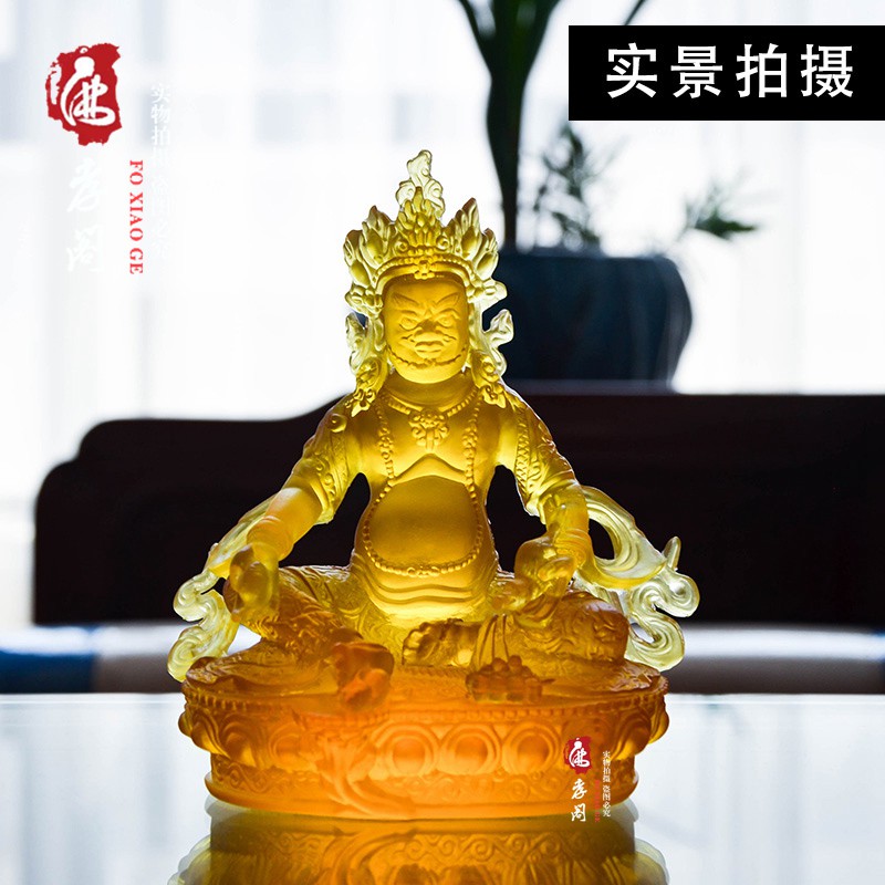 Tượng Phật Tây Tạng Mặt Kính Vàng Bằng Nhựa Resin