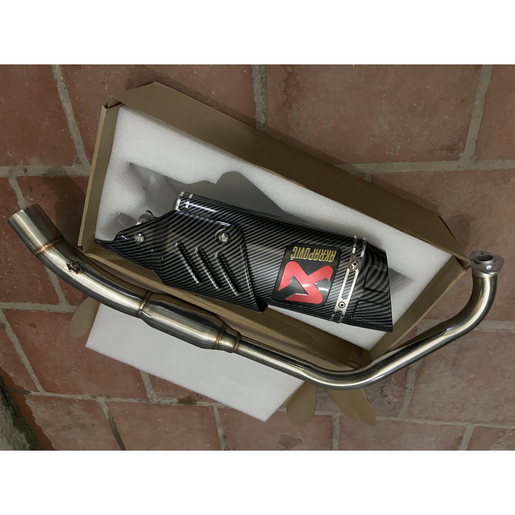 Pô Ak R1 Tem Khắc + Cổ Bầu Hơi Các Dòng Xe Máy &lt; Đủ phụ kiện lò xo&gt;