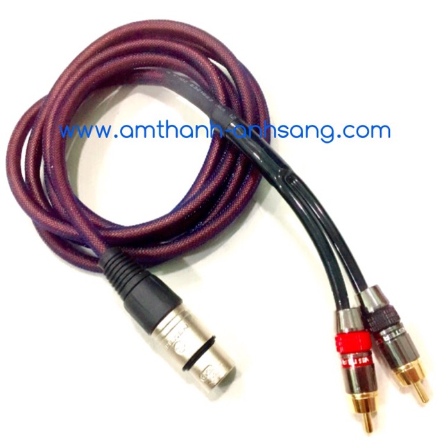 Dây Jack chia cano cái ra 2 Jack hoa sen, dây vang số ra loa Sub