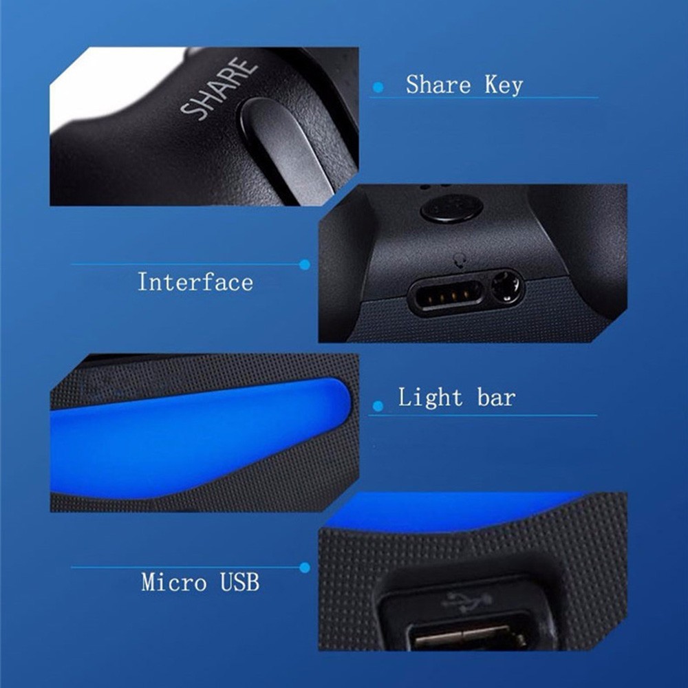 Tay Cầm Chơi Game Bluetooth Không Dây Cho Ps4 / Pc / Iphone / Android Playstation 4 Dualshock Console Ps4Pro