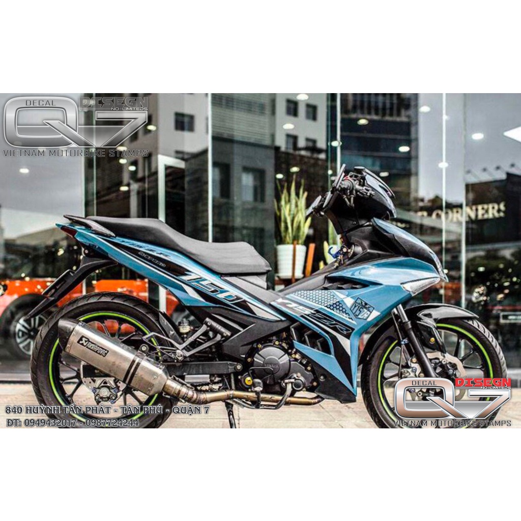 Tem Rời EXCITER 150 Y15ZR XANH ĐEN