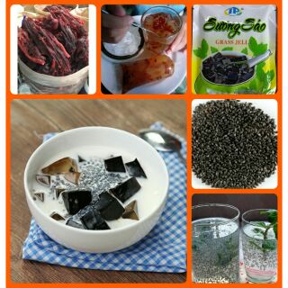 Set 5 nguyên liệu nấu chè Sương sáo hạt é