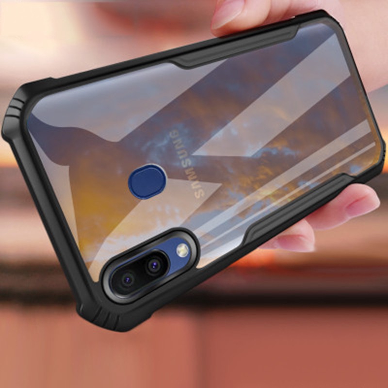 Ốp Điện Thoại Túi Khí Bo Viền Màu Trong Suốt Cho Samsung A10 A20 A30 A10s A20s Galaxy M10s M10