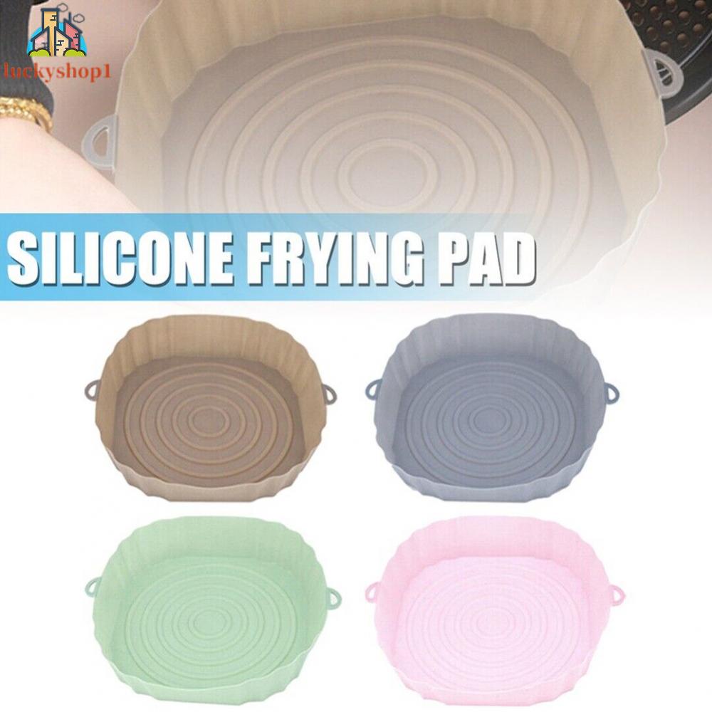 Mới không dính Silicone Oil Air Fried Pan Silicone Baking Pan Không khí Fried Pan Khay tái sử dụng Silicone Baking Pan