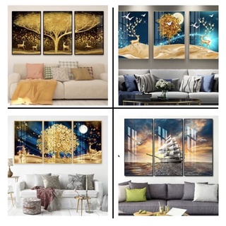 Tranh treo tường phòng khách tráng gương decor có khung, tranh treo tường decor có khung inuka.