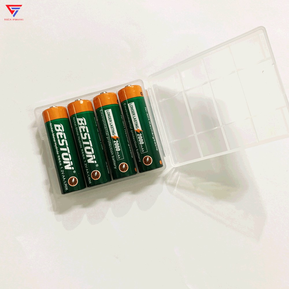 1 Vỉ Pin Sạc Beston AA 2000mAh 1.2V( 1 Vỉ 4 Viên)