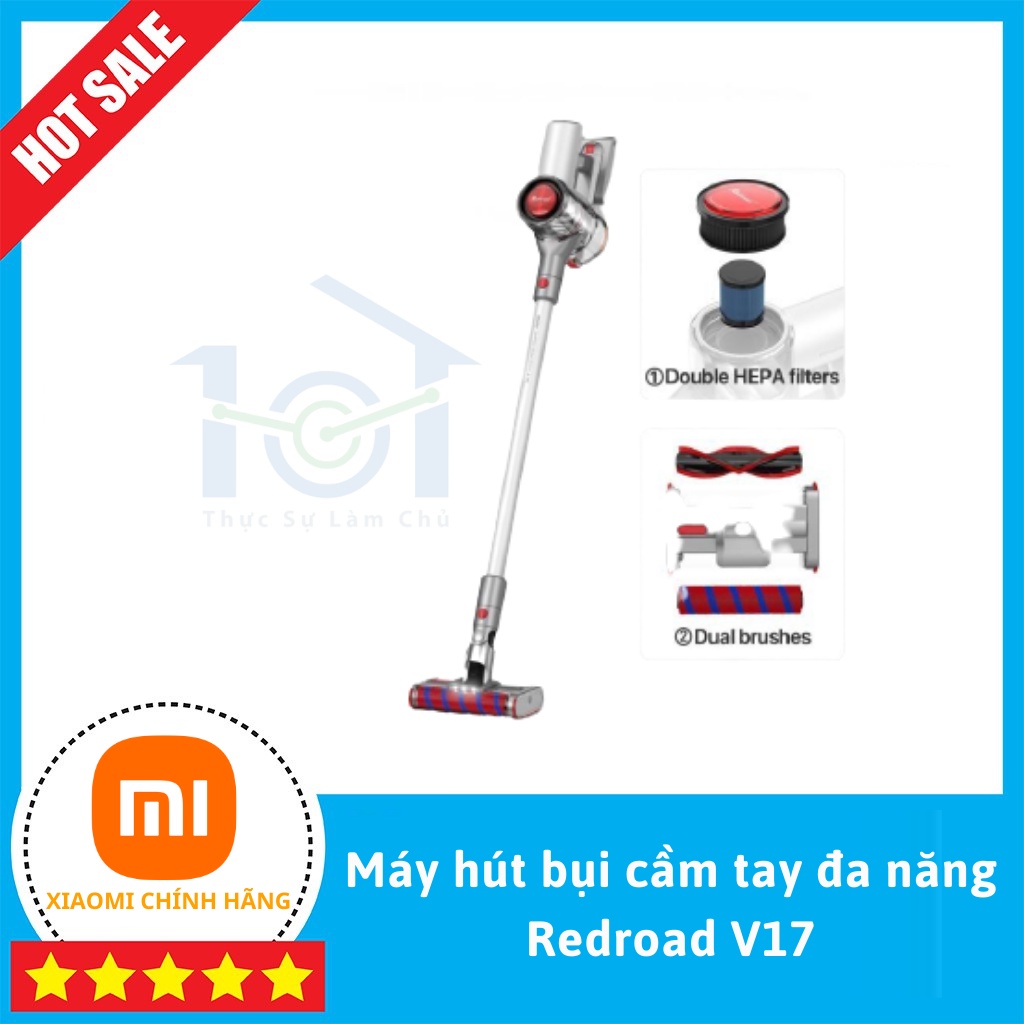 Máy hút bụi đa năng cầm tay Redroad V17 – Lực hút 26500Pa - Bảo hành 12 tháng