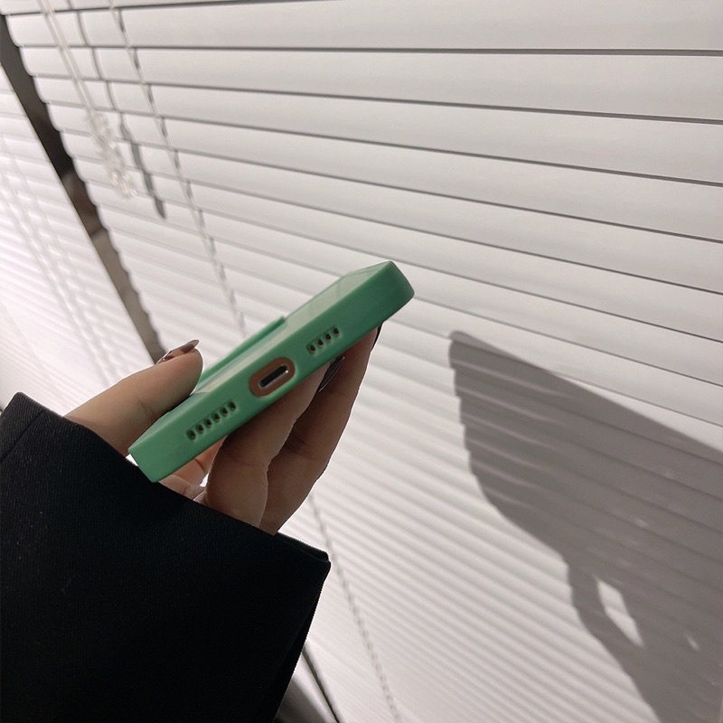 (SIÊU RẺ) Ốp lưng iphone trơn màu xanh lá cây bảo vệ cam 7plus/8/8plus/x/xr/xs/11/12/13/pro/max/plus/promax