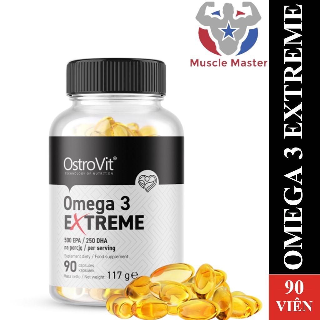 Viên Dầu Cá Siêu Cô Đặc Ostrovit Omega 3 Extreme 500 EPA / 250 DHA 90 Viên