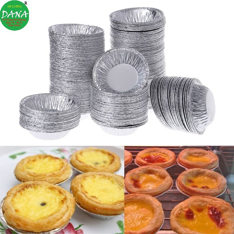 Cup nhôm dùng 1 lần sét 50 cái ( đế tart)