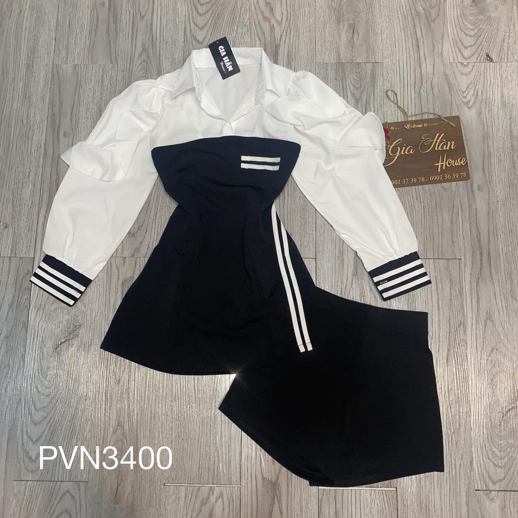 Set sơ mi phối màu