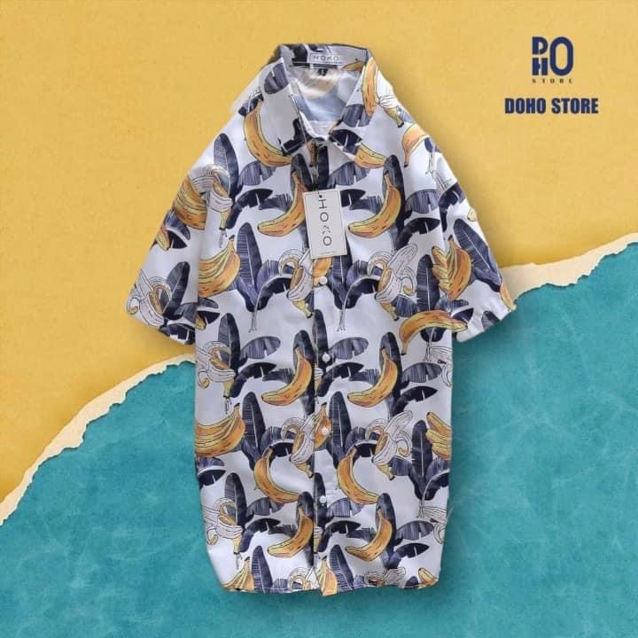 Áo sơ mi nam tay ngắn họa tiết DoHo, chất liệu lụa thoáng mát, thấm hút mồ hôi | BigBuy360 - bigbuy360.vn