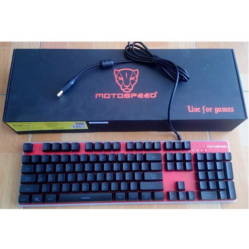 [Mã 33ELSALE hoàn 7% xu đơn 300k] Bàn phím game thủ Motospeed K11 LED RGB