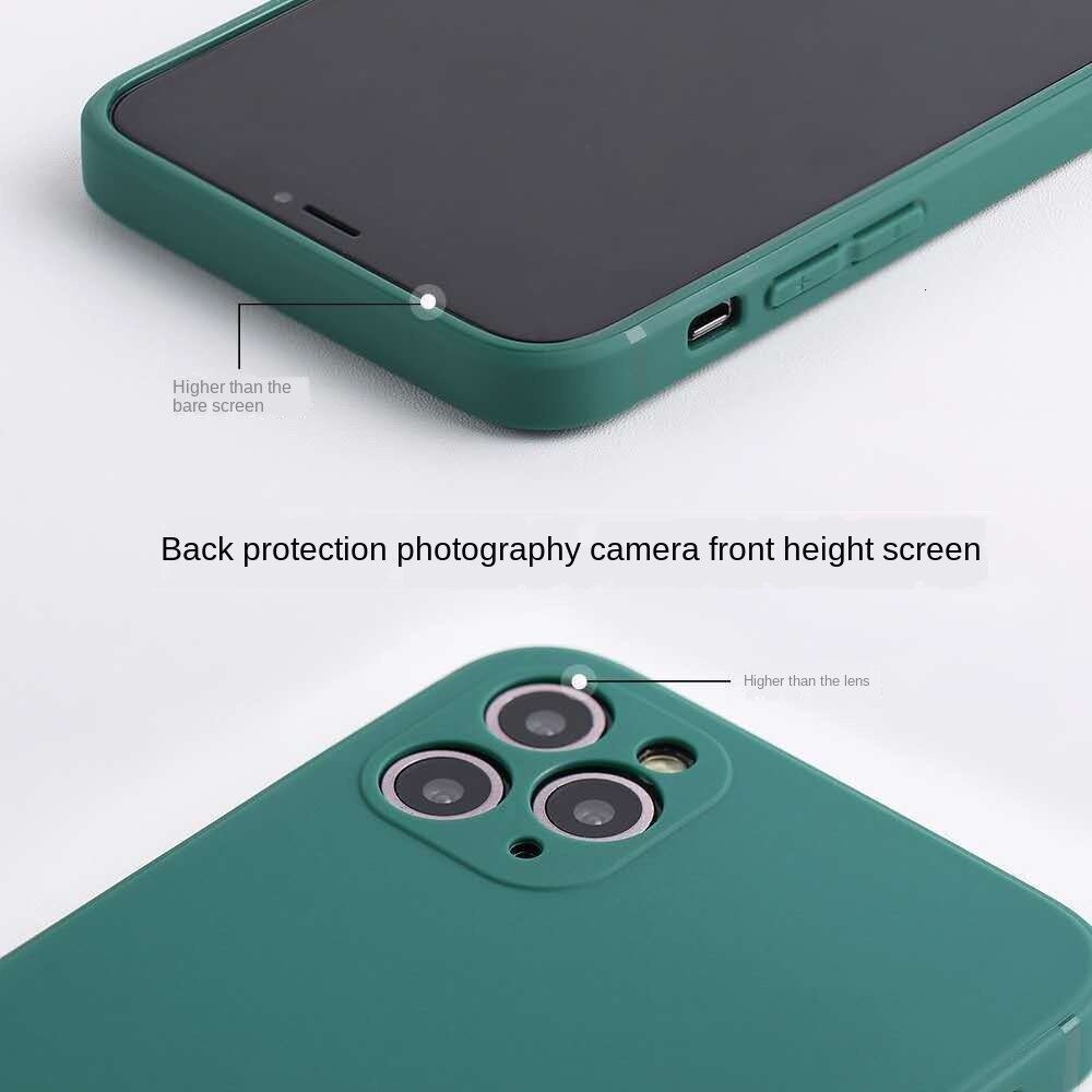 Ốp điện thoại silicone dẻo viền thẳng thích hợp cho IPhone 11 11 pro XS Max XR 7 8 6 6s plus Fsf5