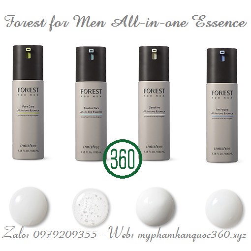 Tinh Chất Dưỡng Toàn Diện Cho Nam Innisfree Forest For Men All In One Essence 100ml