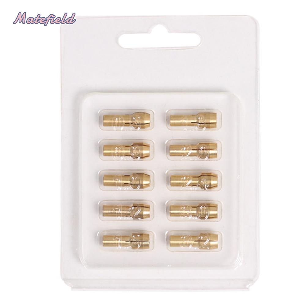 Set 10 đầu kẹp mũi khoan xoắn mini bằng đồng thau