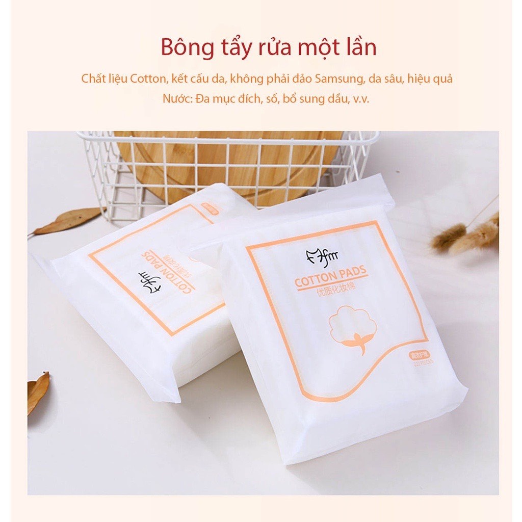 Bông tẩy trang 222 miếng FM Cotton Pads 3 Lớp