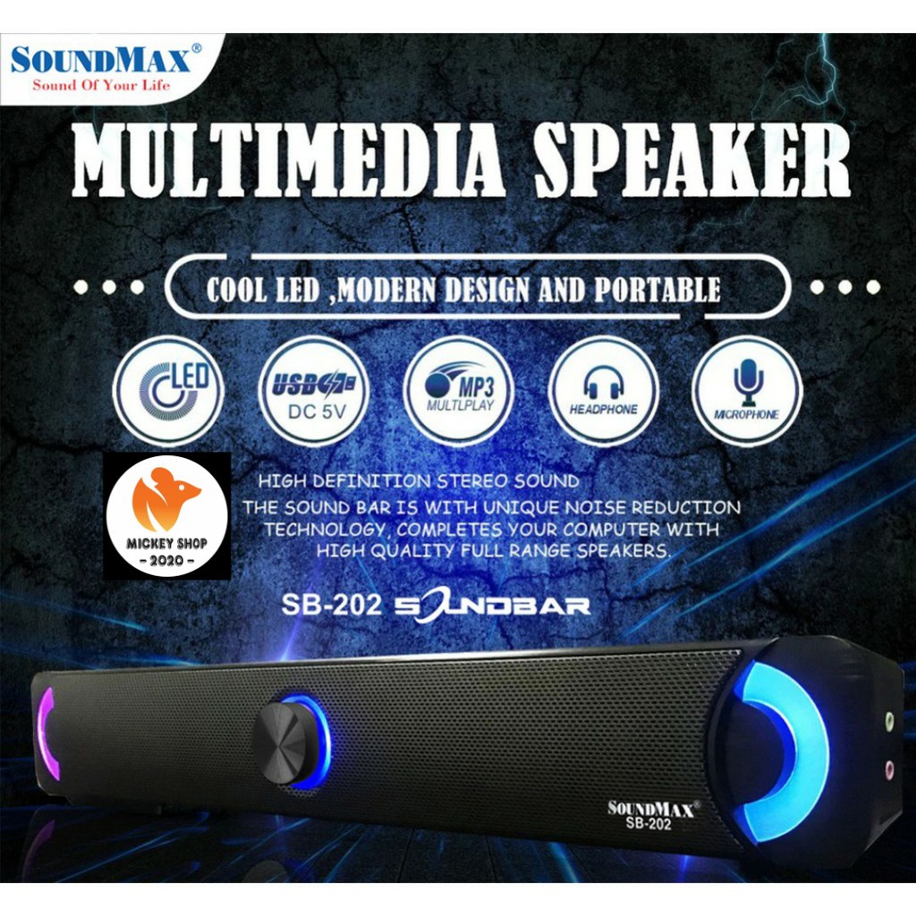 [ HSSV ] Loa soundbar SoundMax SB-202/2.0 - CHÍNH HÃNG