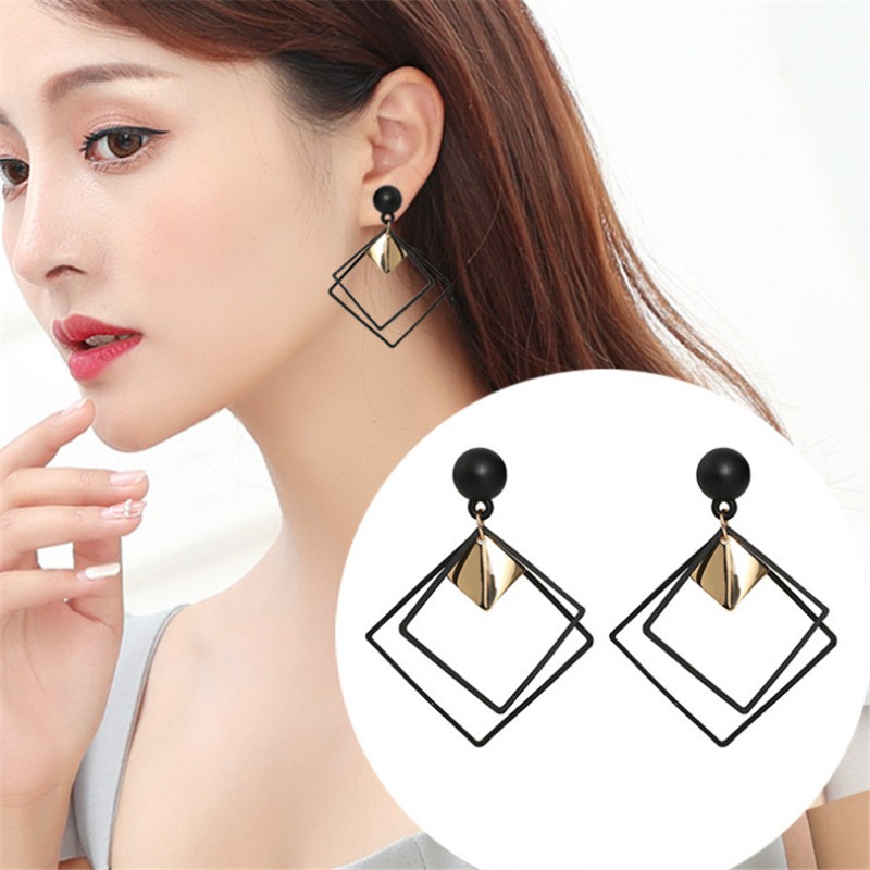 Geometry Diamond Korea Earrings