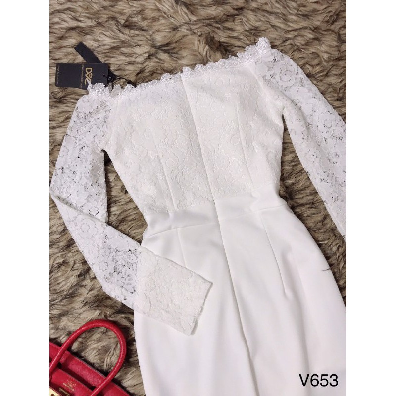 Đầm body bẹt vai tay dài V653 ⚡FLASH SALE⚡ | BigBuy360 - bigbuy360.vn