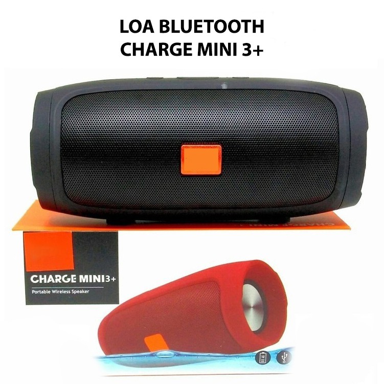 Loa Bluetooth Không Dây Charge Mini 3+ Hỗ Trợ Thẻ Nhớ USB Đài FM Nghe Nhạc 10-12h Vỏ Nhôm Âm Bass Siêu Trầm.