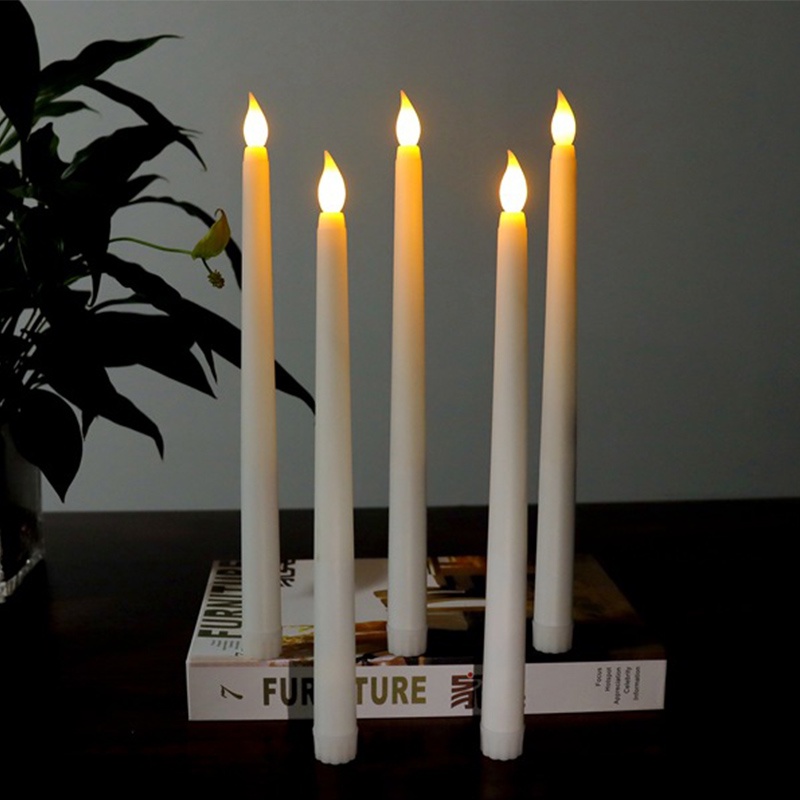 1/3 Đèn LED Hình Nến Dài Chạy Bằng Pin Dùng Trang Trí Tiệc