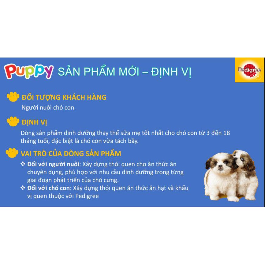 Thức ăn dành cho chó con Pedigree vị gà trứng sữa gói 1,3kg