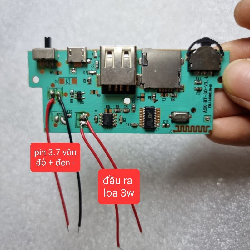mạch loa bluetooth giá rẻ 3w (1 loa)