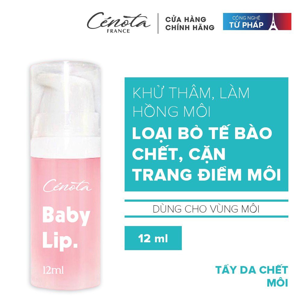 Gel tẩy da chết Cénota Baby Lip, Gel tẩy da chết làm mờ thâm môi inis cosmetic