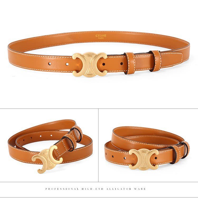 Thắt lưng nữ dây mềm, Belt Lưng Da Bò Mặt Vàng