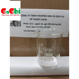 Cốc thủy tinh có mỏ 100ml của Đức-Dinlab
