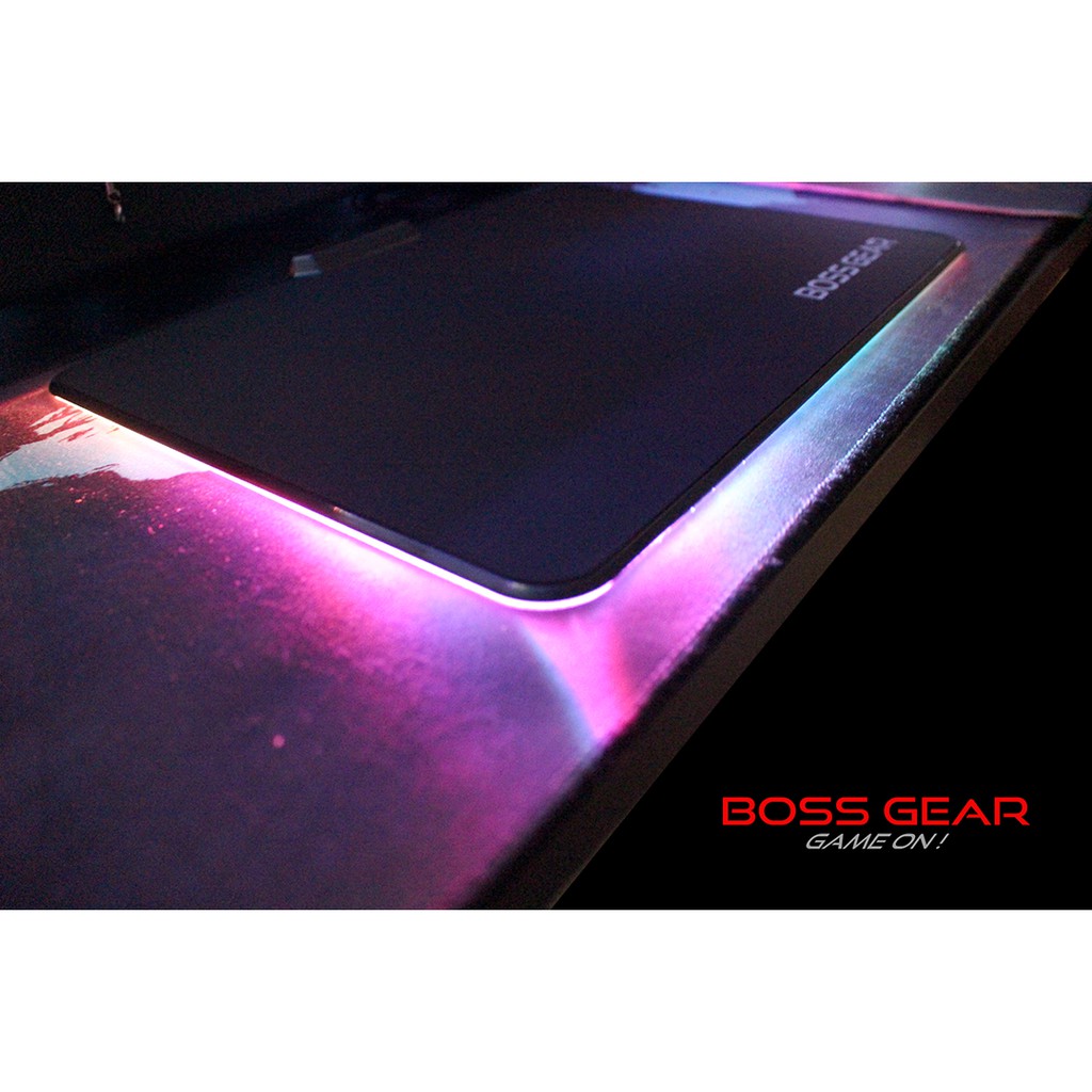 [Mã SKAMSALE03 giảm 10% đơn 200k] Lót Chuột LED BOSSGEAR MOUSEPAD LED V2 ( LED RGB + Phần Mềm Điều Khiển)