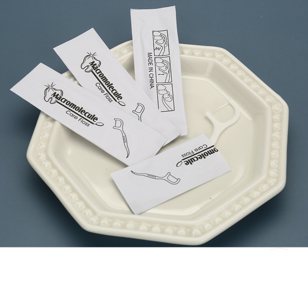 (Nhận in logo theo yêu cầu) Tăm chỉ nha khoa/ Dental floss/ Dental floss pick cho nhà nghỉ, khách sạ