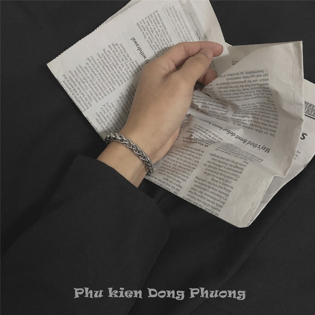 Vòng đeo tay/lắc tay nam dây xích 316L cao cấp khóa cài nam châm không phai màu chất lượng tốt - Bảo hành trọn đời
