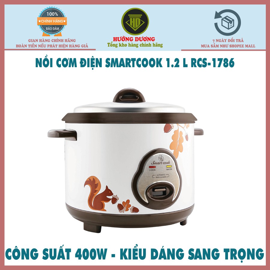 Nồi cơm điện Smartcook loại 1.2L và 1.8L RCS-1786 và RCS-1787 Hàng Chính Hãng