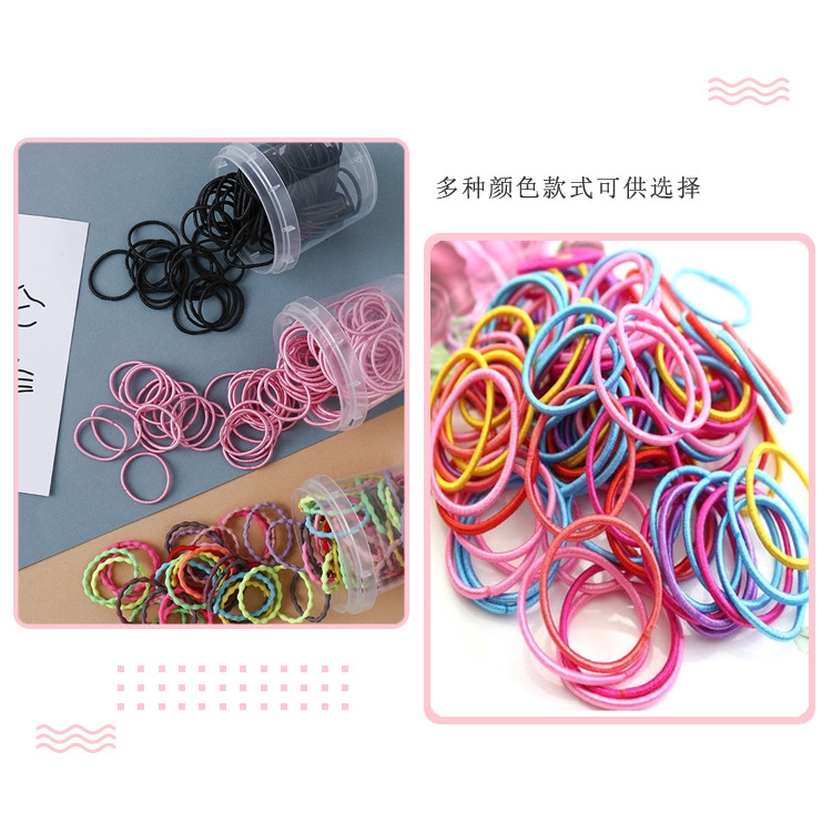 Set 100 Dây Cột Tóc Phong Cách Hàn Quốc Cho Nữ