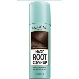 Chai xịt che phủ tóc bạc tạm thời L’oreal            Magic Root Cover Up 57g màu nâu & nâu đen
