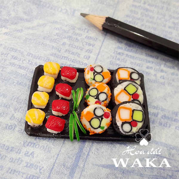 Sushi Nhật Khay Lớn Mini Food 01- Mô hình 1/12