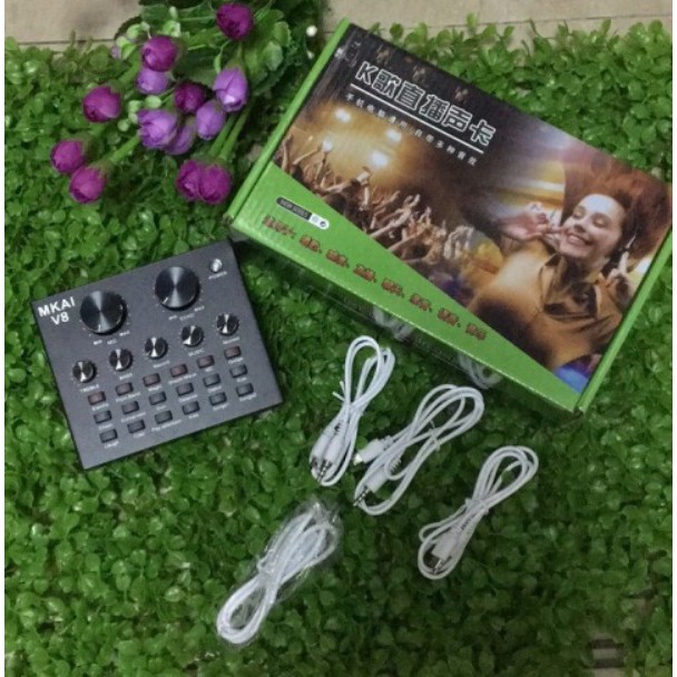 Sound card hát karaoke V8 tiếng anh MKAI